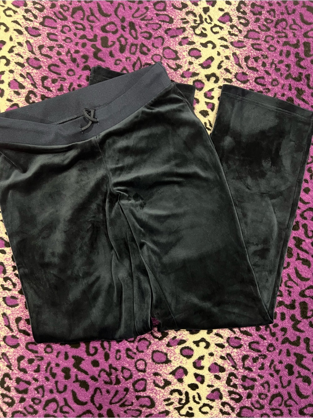 Juicy Couture Black Velvet Jogger Pants